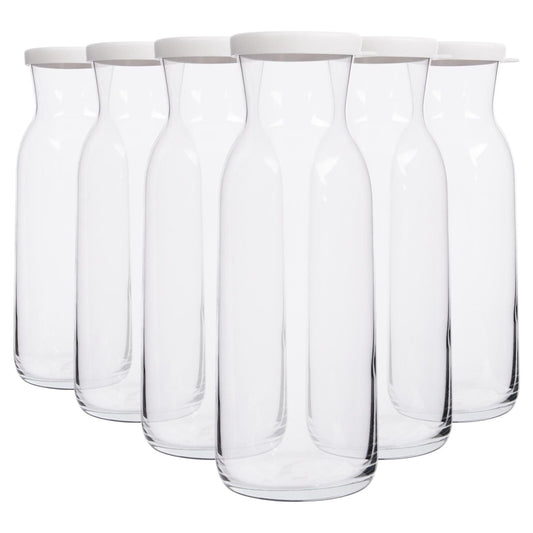 1.2L Glass Carafe with Food-Safe Silicone Lid – Perfect for Juices, Water Infusions, Milk & Dry Foods | Airtight Storage & Pouring Bottle