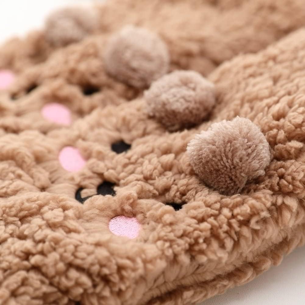 Cosy Women's Kawaii Bear Coral Fleece Fluffy Socks β Perfect for Winter Comfort, Sleep, and Lounging at Home. Cute Soft Cozy Socks.