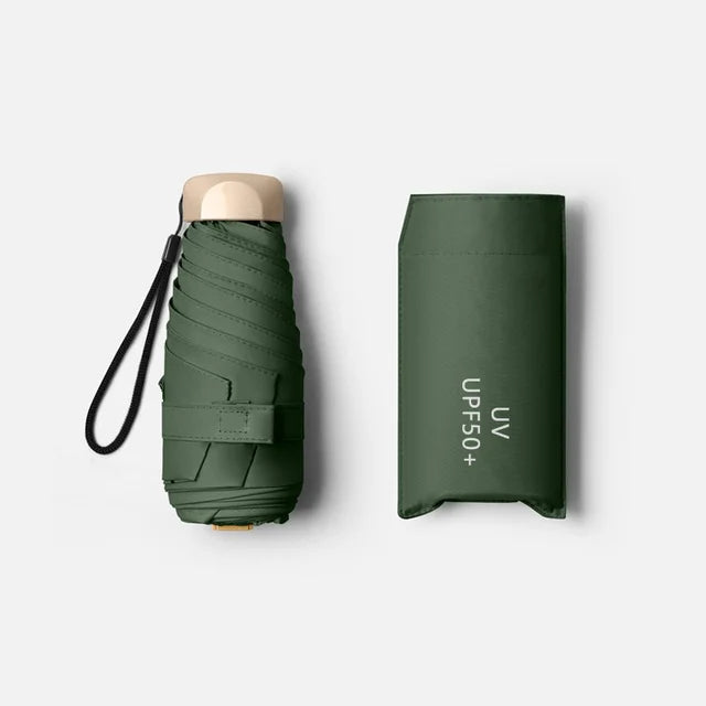 70% off Mini Sun Umbrella Small Pocket Rain Umbrella Vinyl Folding Umbrella UV Ultraviolet Protection Sun Shade Pocket Parasol