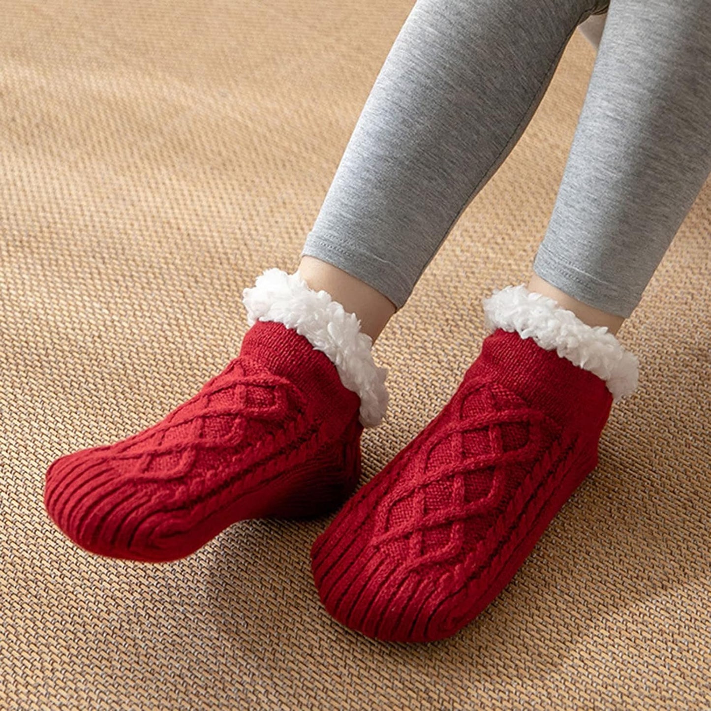 Cozy Women's Sleep Socks Slippers - Non-Slip Soles