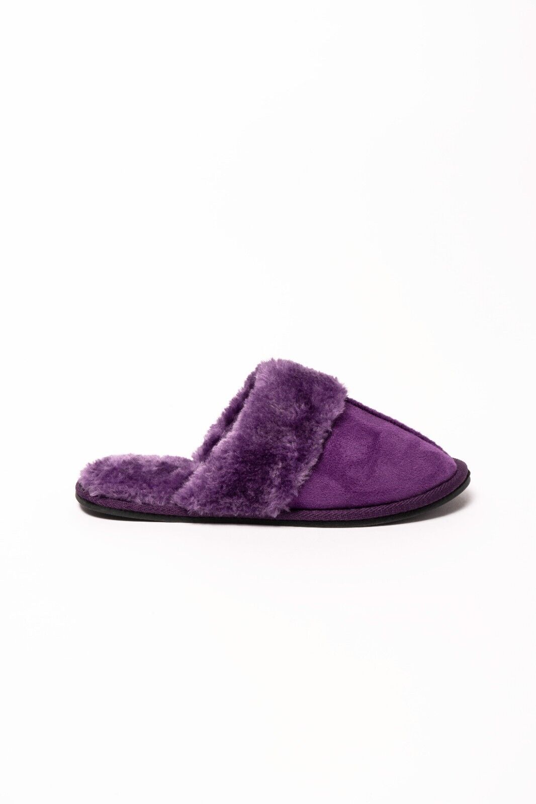Ladies Mule Slippers Ladies Mules Slip on Slippers Faux Fur Hard Sole