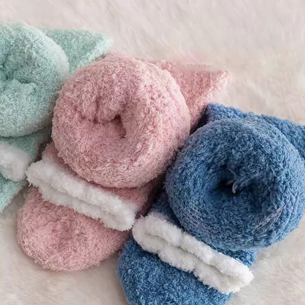 Winter Warm Towel Socks – 5 Pairs Soft Fluffy Bed Socks Slipper Fleece Sock Winter