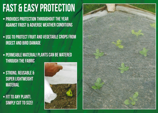 Frost Protection Garden Fleece – Winter Plant & Crop Warming Cover