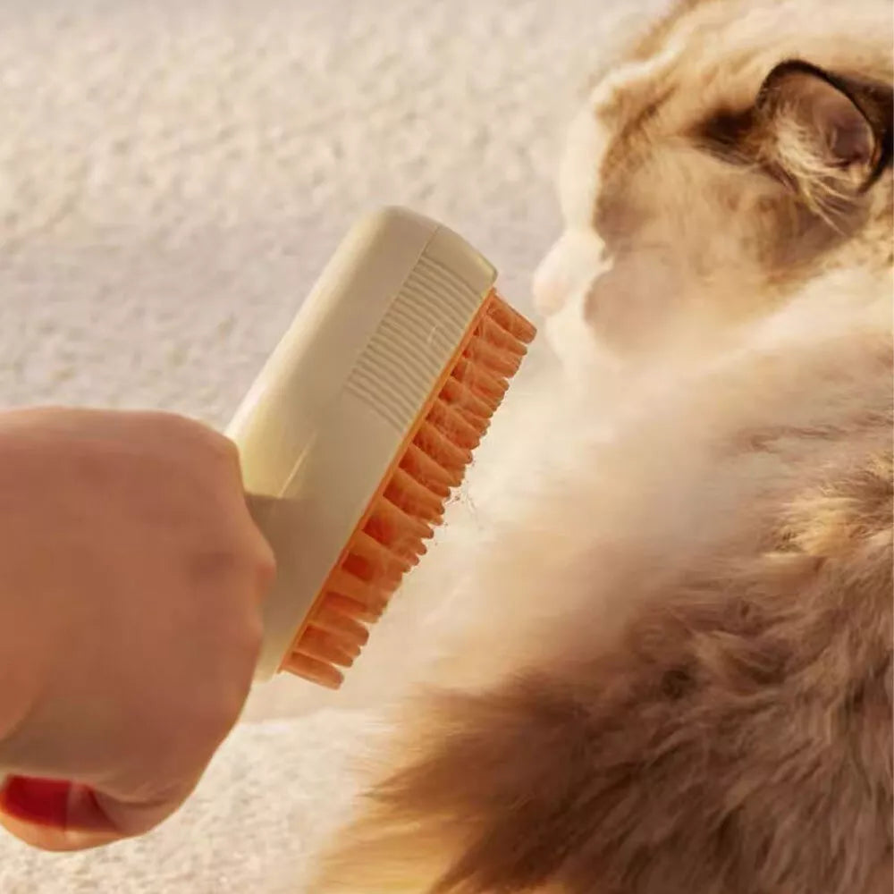 Pet Cat Dog Steam Brush Massage Electric USB Charger Water Spray Essence