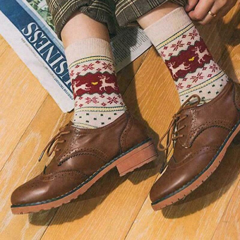 Christmas Nordic Warm Wool Winter Socks – 5 Pairs