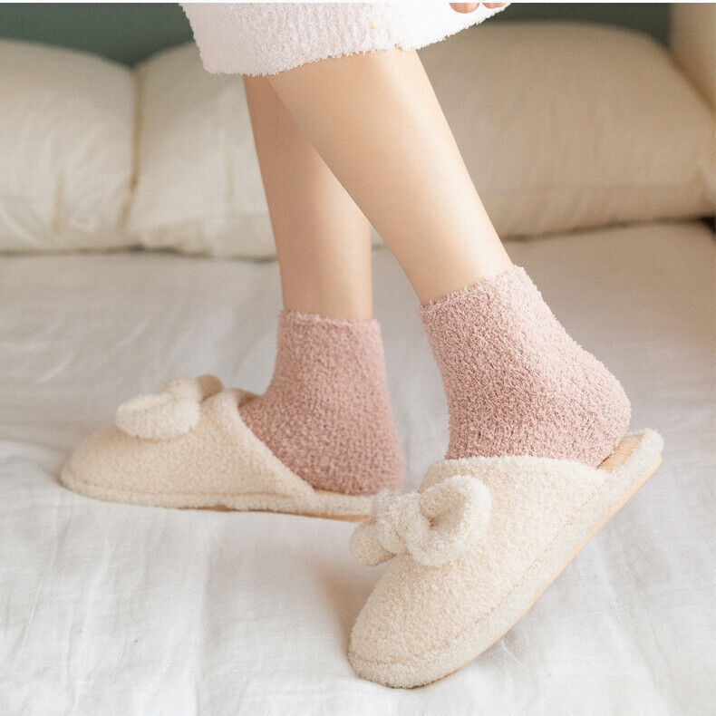 Cozy & Warm Winter Lounge Bed Socks – 6 Pairs