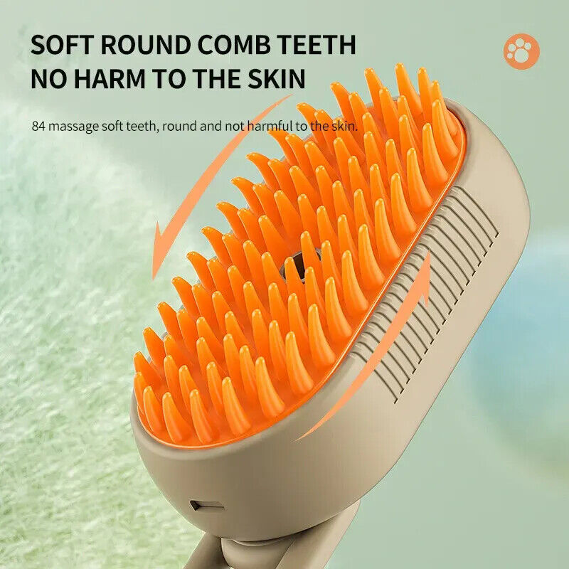 Pet Cat Dog Steam Brush Massage Electric USB Charger Water Spray Essence