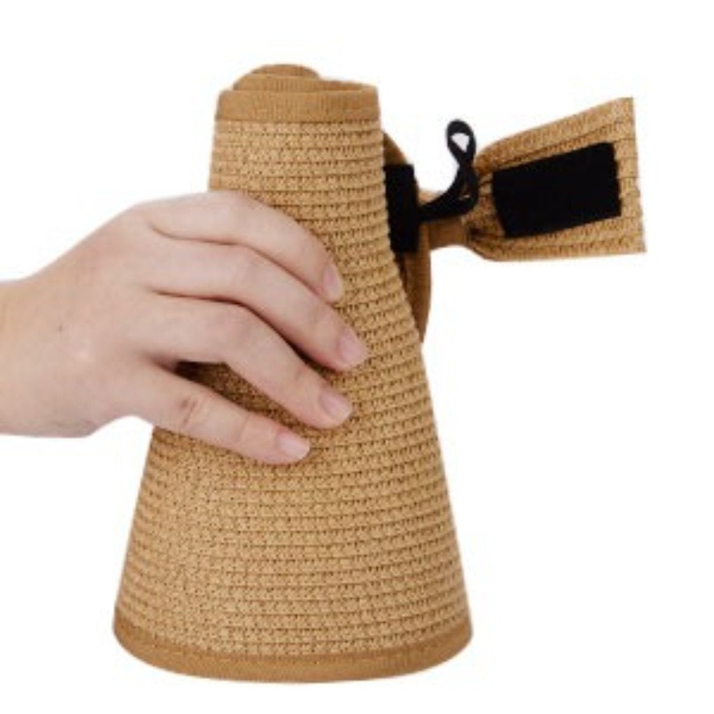Folding straw hat, Visor.