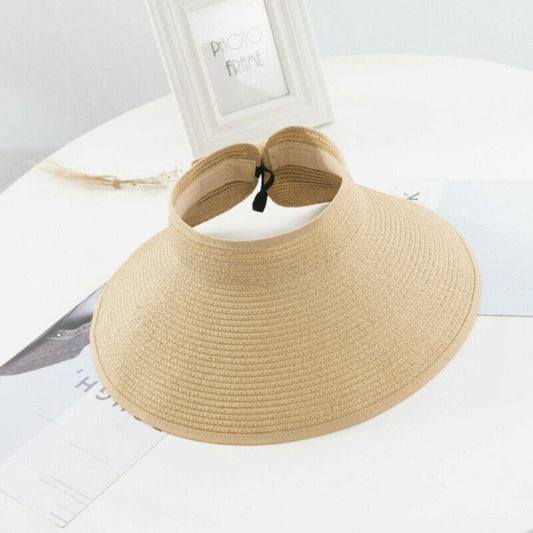 Folding straw hat, Visor.