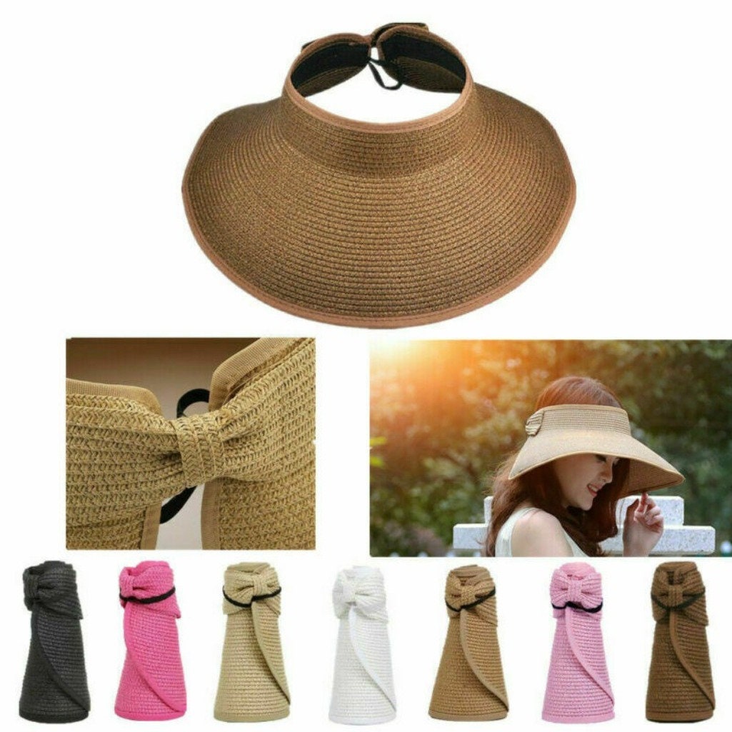 Folding straw hat, Visor.