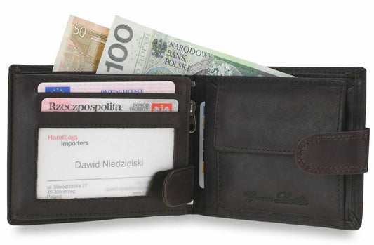 Black Leather Wallet Rfid Safe