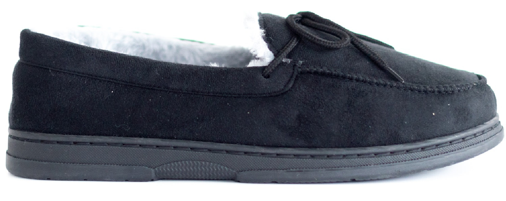 MENS MOCCASINS WARM FAUX SUEDE SHEEPSKIN FUR LINED WINTER LOAFERS SLIPPERS SIZE