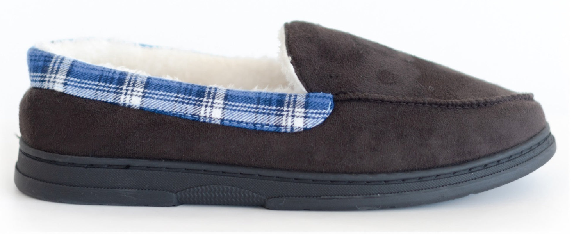 MENS MOCCASINS WARM FAUX SUEDE SHEEPSKIN FUR LINED WINTER LOAFERS SLIPPERS SIZE