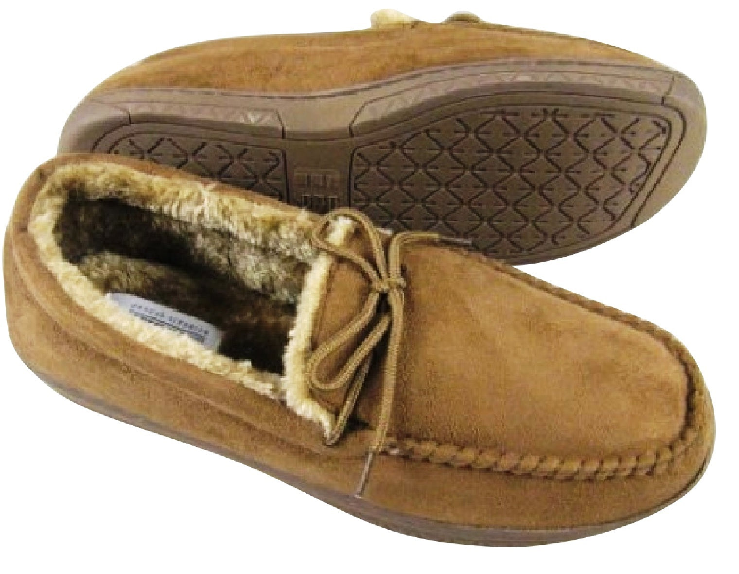 MENS MOCCASINS WARM FAUX SUEDE SHEEPSKIN FUR LINED WINTER LOAFERS SLIPPERS SIZE