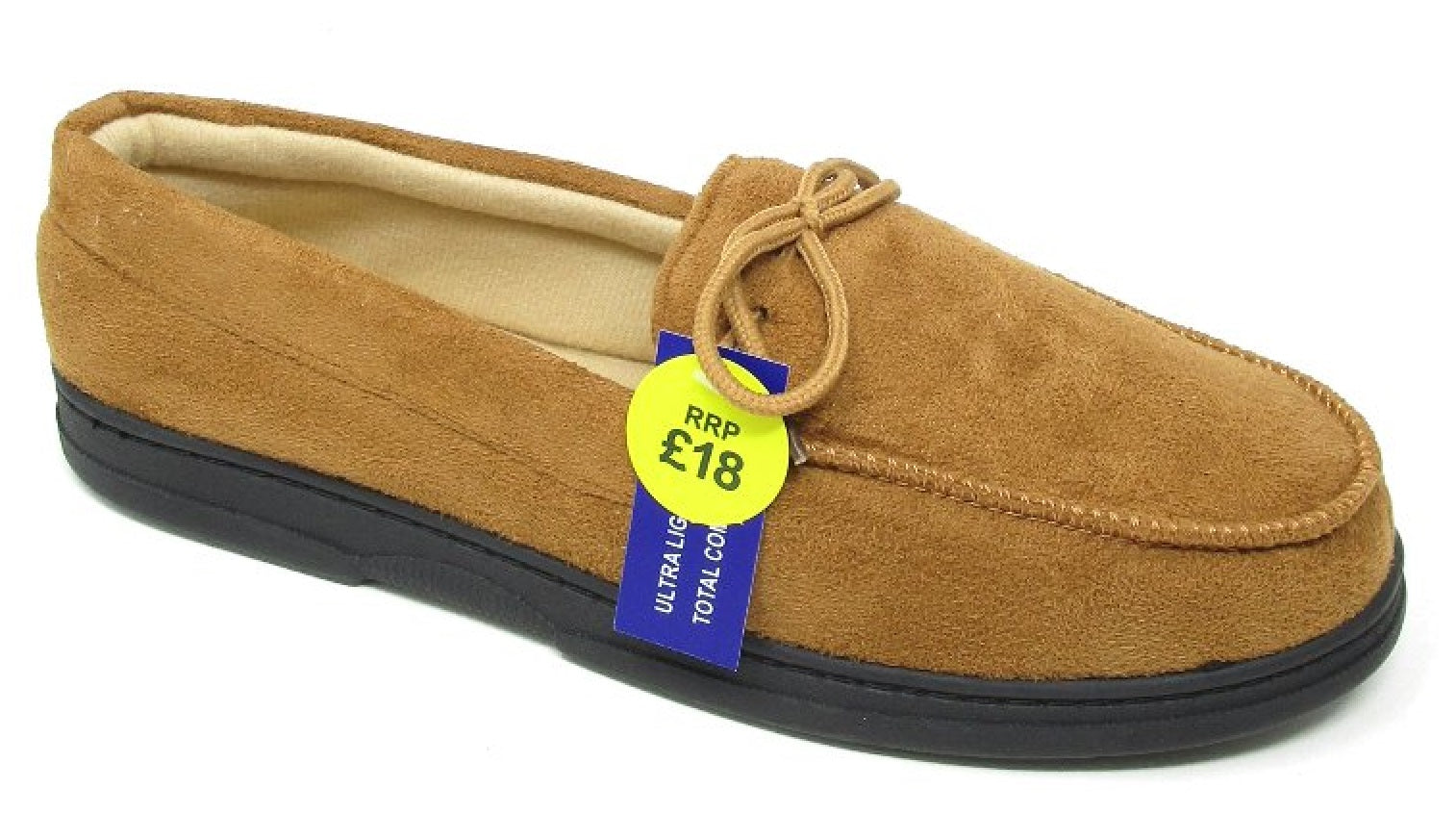 MENS MOCCASINS WARM FAUX SUEDE SHEEPSKIN FUR LINED WINTER LOAFERS SLIPPERS SIZE